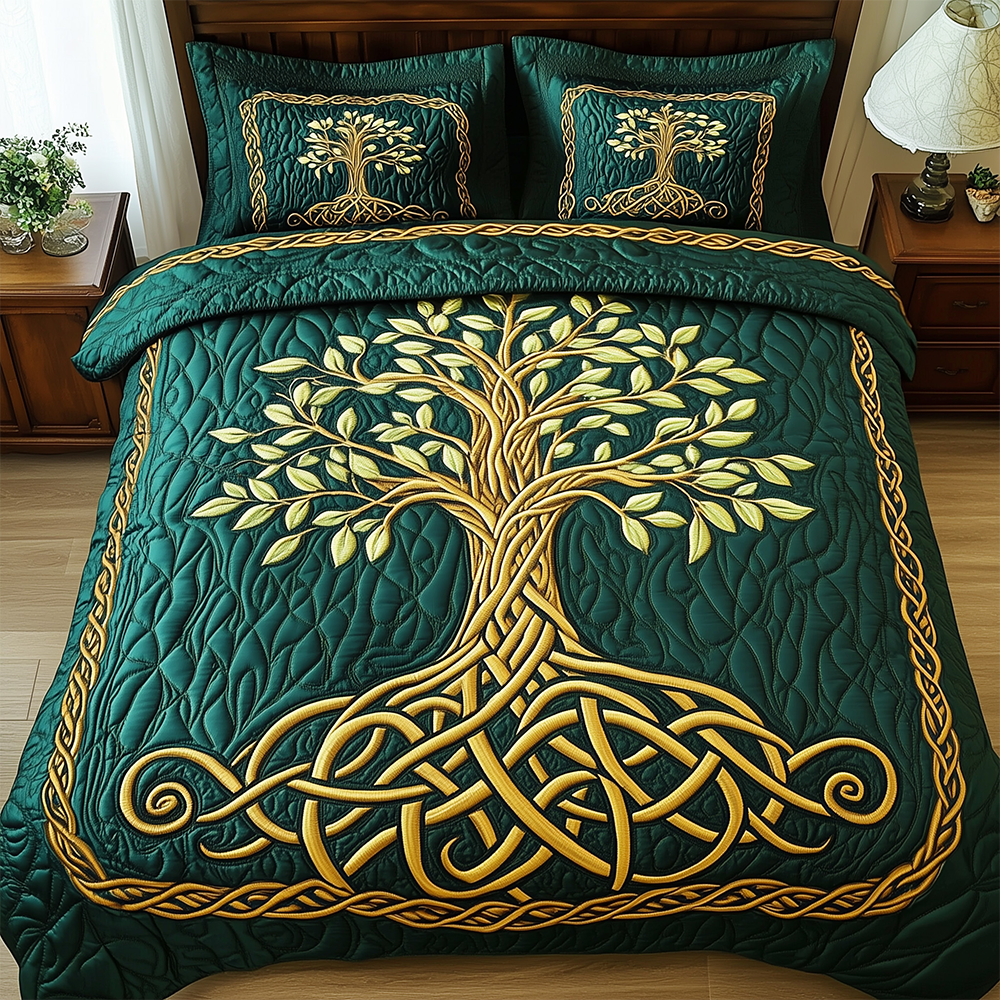 Tree Of Life 3-Piece Quilted Bedding Set GFTOAB2697