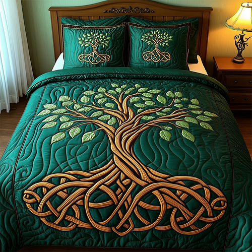 Tree Of Life 3-Piece Quilted Bedding Set GFTOAB2699