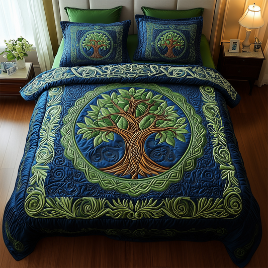 Tree Of Life 3-Piece Quilted Bedding Set GFTOAB2703