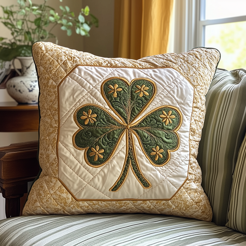 Irish Shamrock Quilted Pillow Case GFTOAB2706