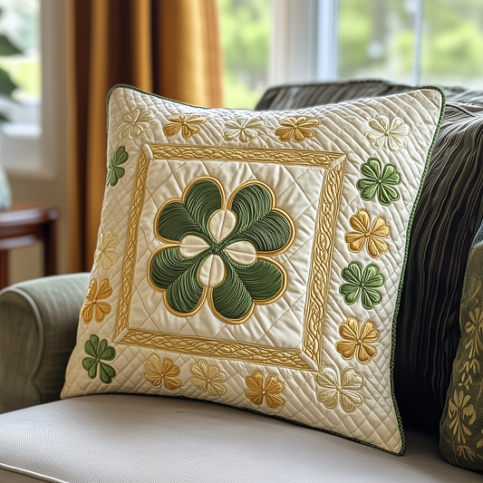 Irish Shamrock Quilted Pillow Case GFTOAB2712