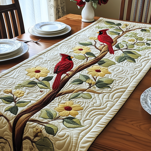 Spring Cardinals Quilted Table Runner GFTOAB2717