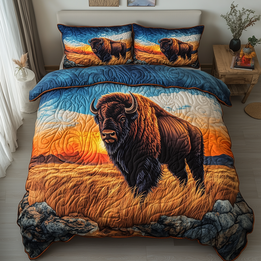 Grassland Guardian 3-Piece Quilted Bedding Set GFTOAB2751
