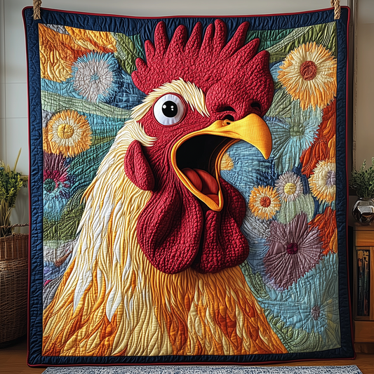 Funny Chicken Quilted Blanket GFTOAB2810