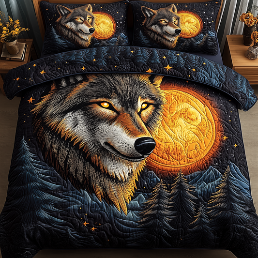 Moonlit Howl 3-Piece Quilted Bedding Set GFTOAB2850