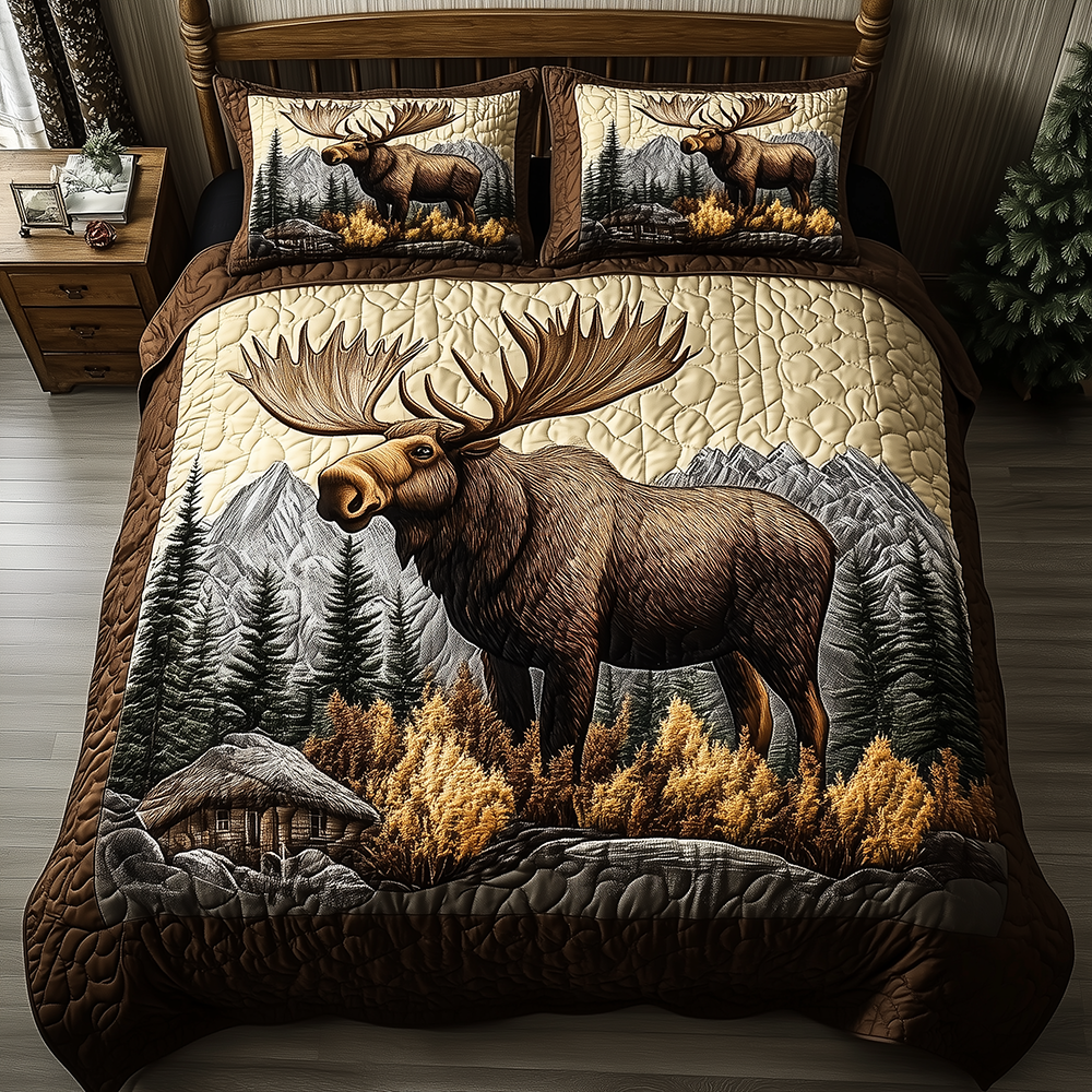 Wilderness Wanderer 3-Piece Quilted Bedding Set GFTOAB2853