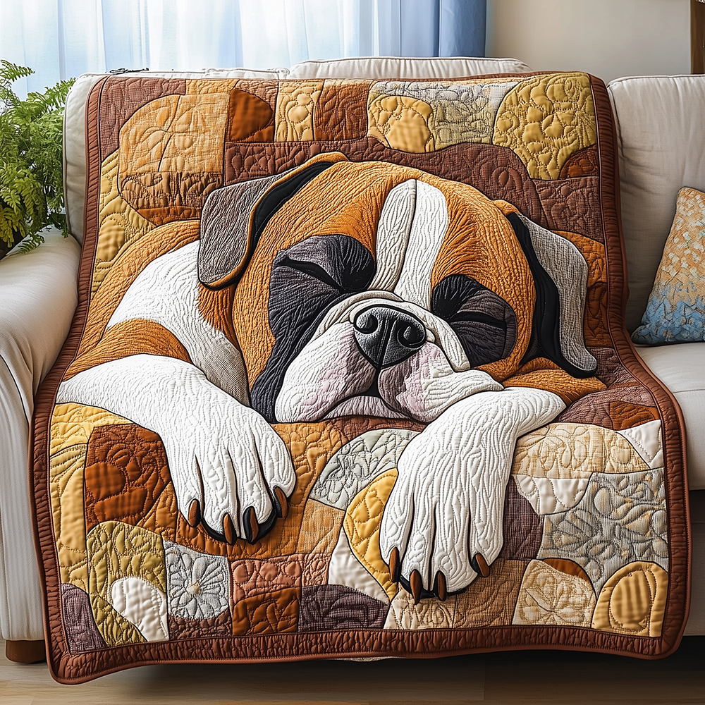 Boxer Dog Dreams Quilted Blanket GFTOAB2940
