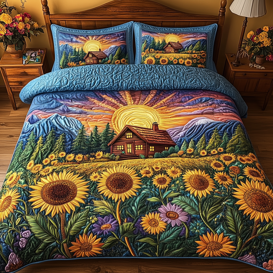 The Sunny Cabin 3-Piece Quilted Bedding Set GFTOAB3057