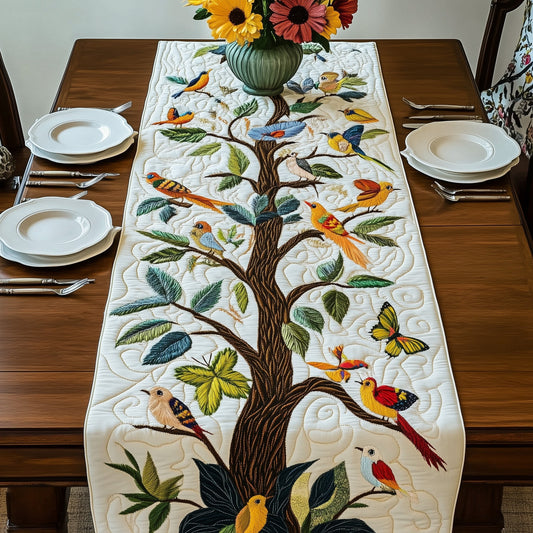Tropical Tree Of Life Quilted Table Runner GFTOAB3157