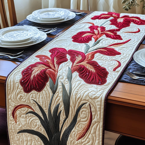 The Blooming Iris Quilted Table Runner GFTOAB3186