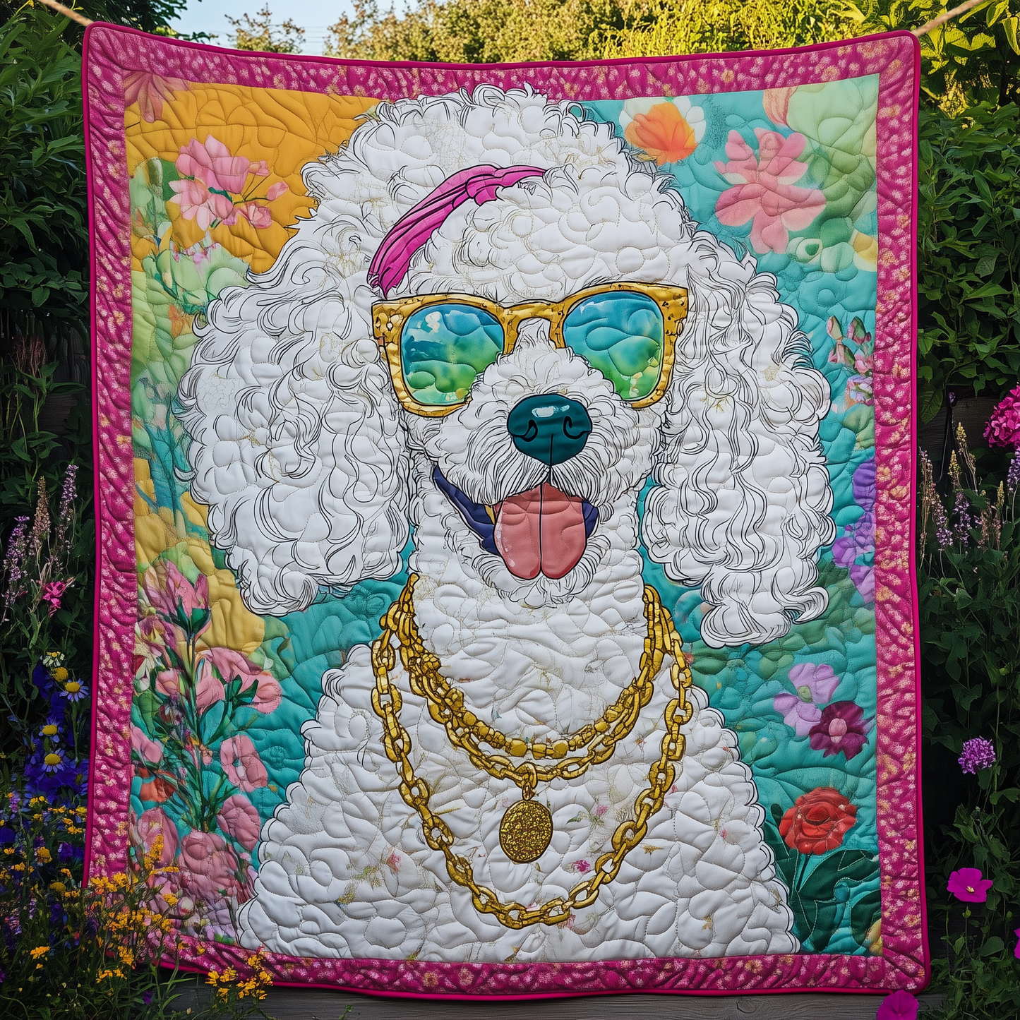 Poodle Quilted Blanket GFTOAB325