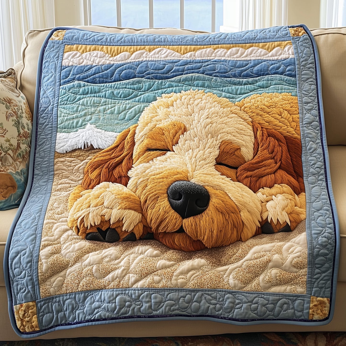 Beachside Doodle Rest Quilted Blanket GFTOAB3348