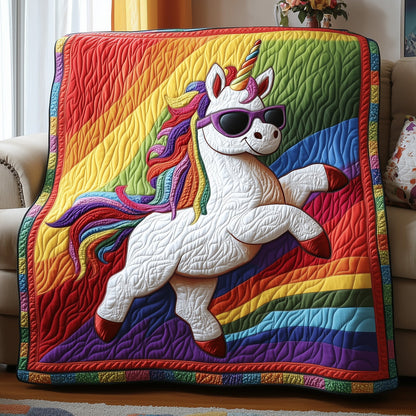 Rainbow Unicorn Quilted Blanket GFTOAB3568