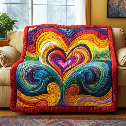 Heart of the Rainbow Quilted Blanket GFTOAB3570