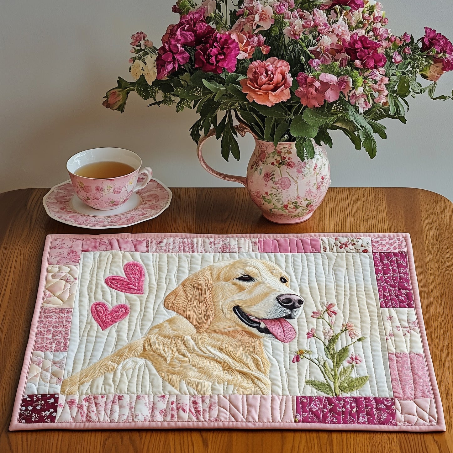 Lovely Golden Retriever Quilted Placemat GFTOAB3648