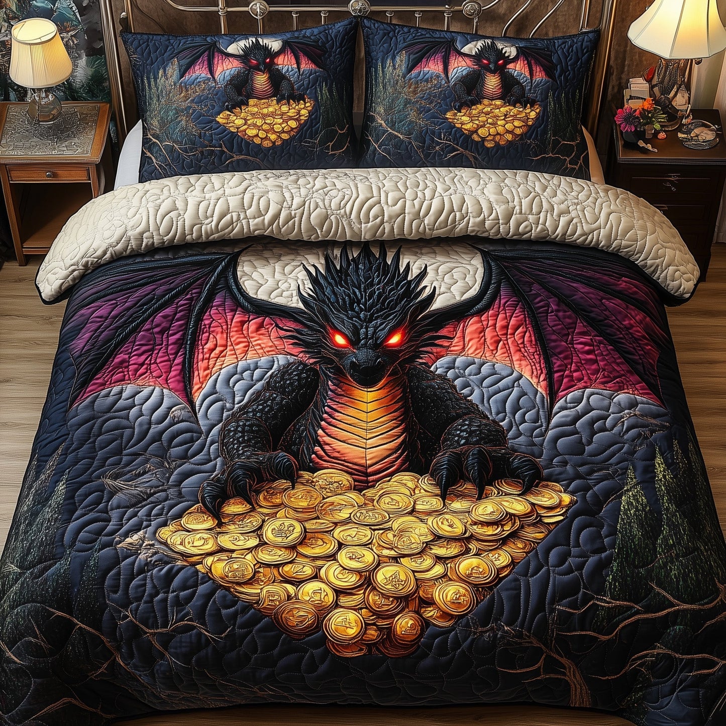 Guardian of the Hoard 3-Piece Quilted Bedding Set GFTOAB3724