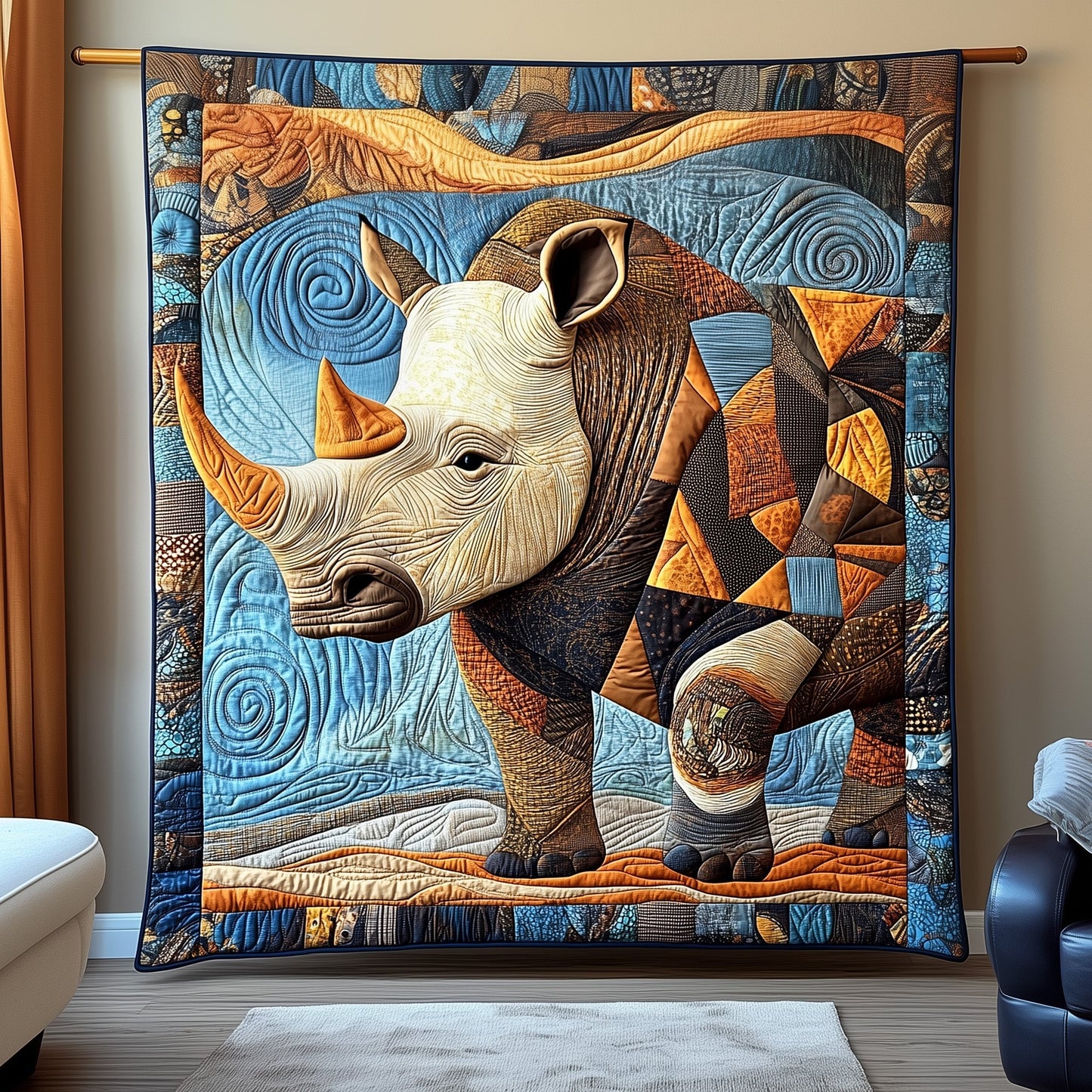 Rhinoceros Quilted Blanket GFTOAB3922