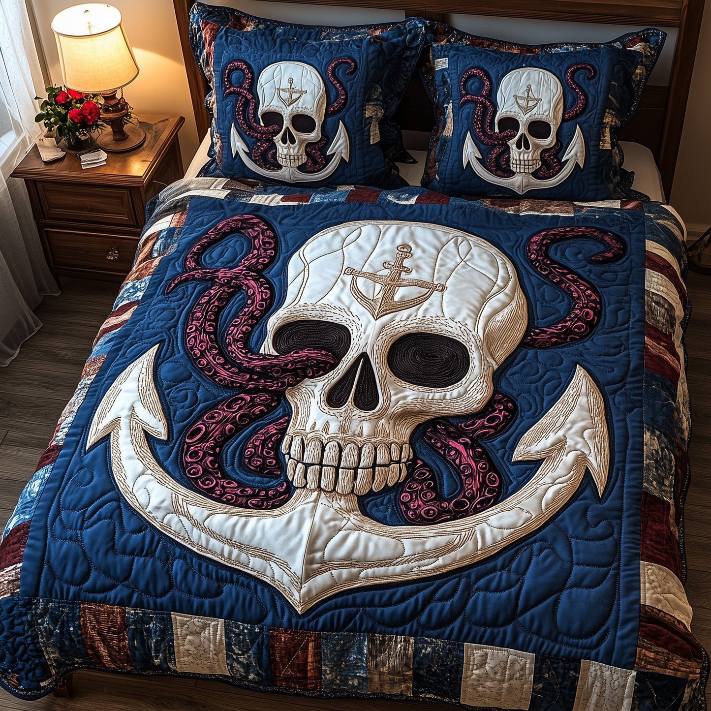 Nautical Nightmare 3-Piece Quilted Bedding Set GFTOAB3941