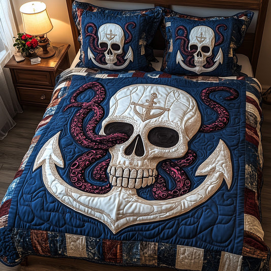Nautical Nightmare 3-Piece Quilted Bedding Set GFTOAB3941