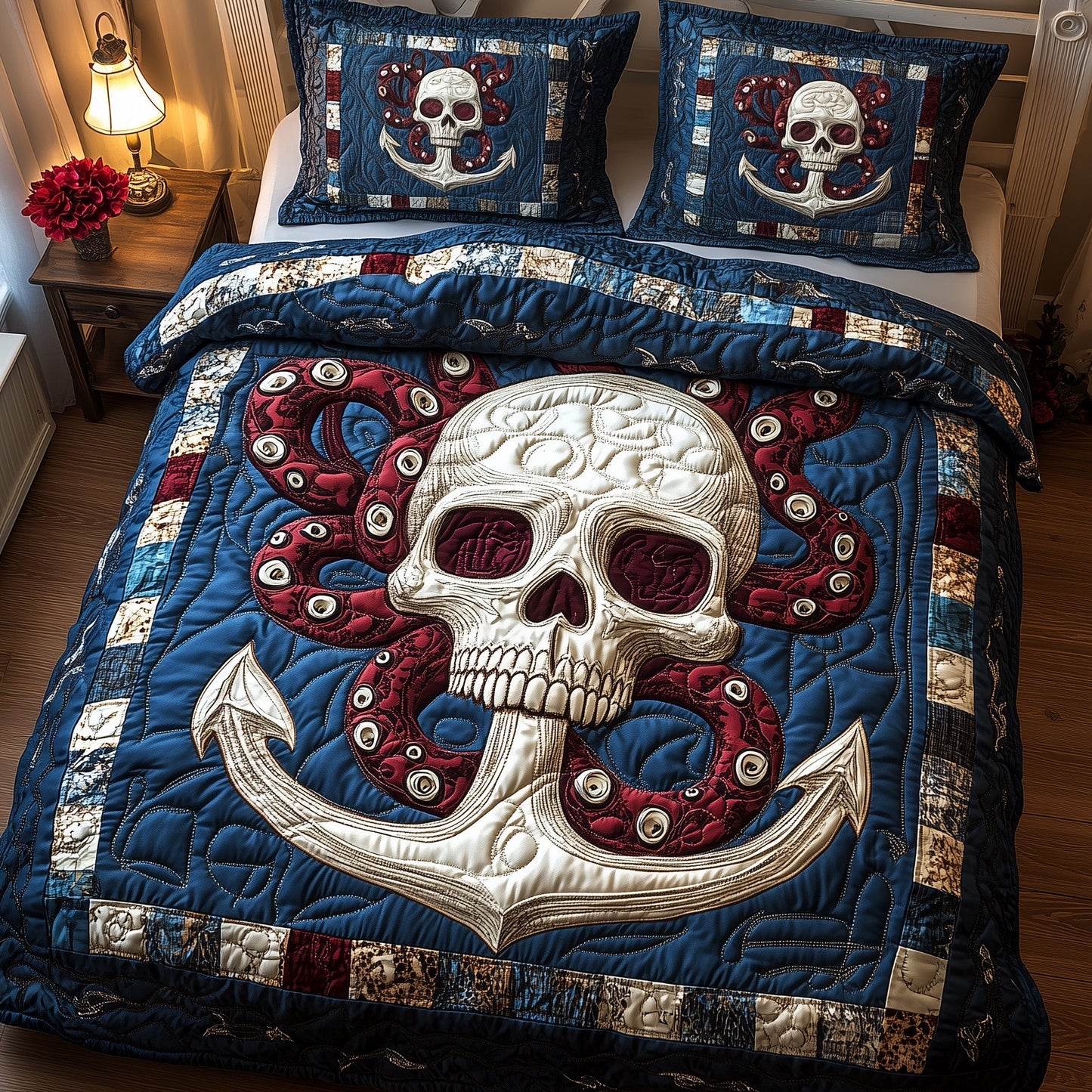 Nautical Nightmare 3-Piece Quilted Bedding Set GFTOAB3942