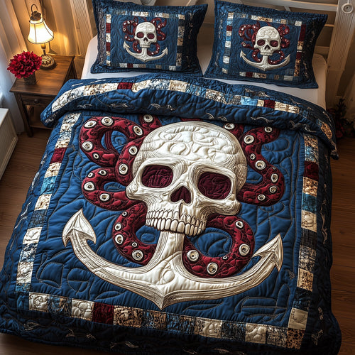 Nautical Nightmare 3-Piece Quilted Bedding Set GFTOAB3942