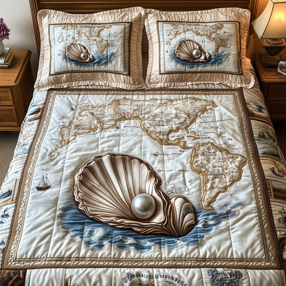 Shell 3-Piece Quilted Bedding Set GFTOAB3966