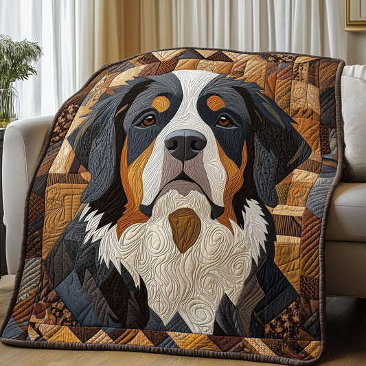 Bernese Mountain Dog Quilted Blanket GFTOAB4150