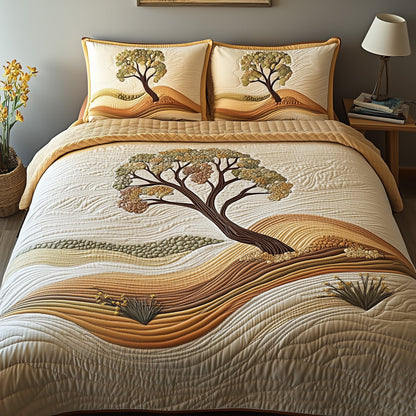 Silent Nature 3-Piece Quilted Bedding Set GFTOAB4293