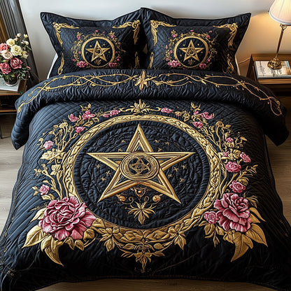Gothic Pentagram 3-Piece Quilted Bedding Set GFTOAB4309