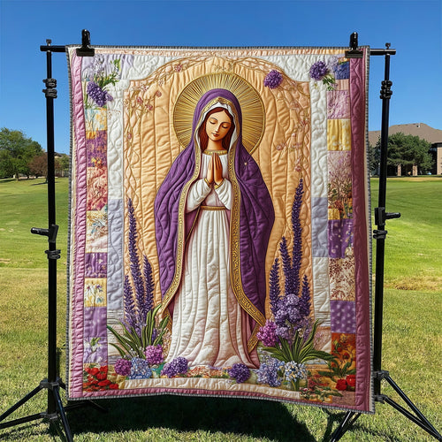 Blessed Mother of Serenity Quilted Blanket GFTOAB4467