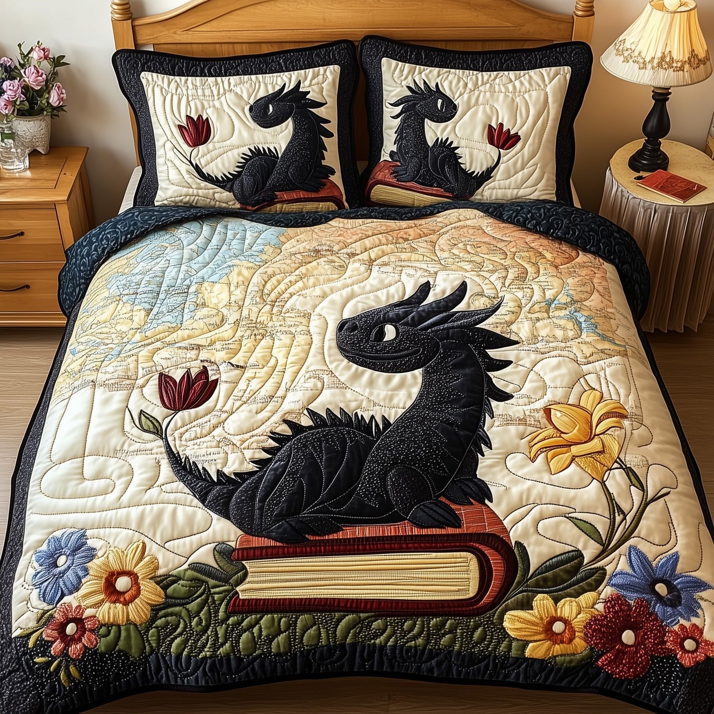 Ancient Wisdom Keeper 3-Piece Quilted Bedding Set GFTOAB4508