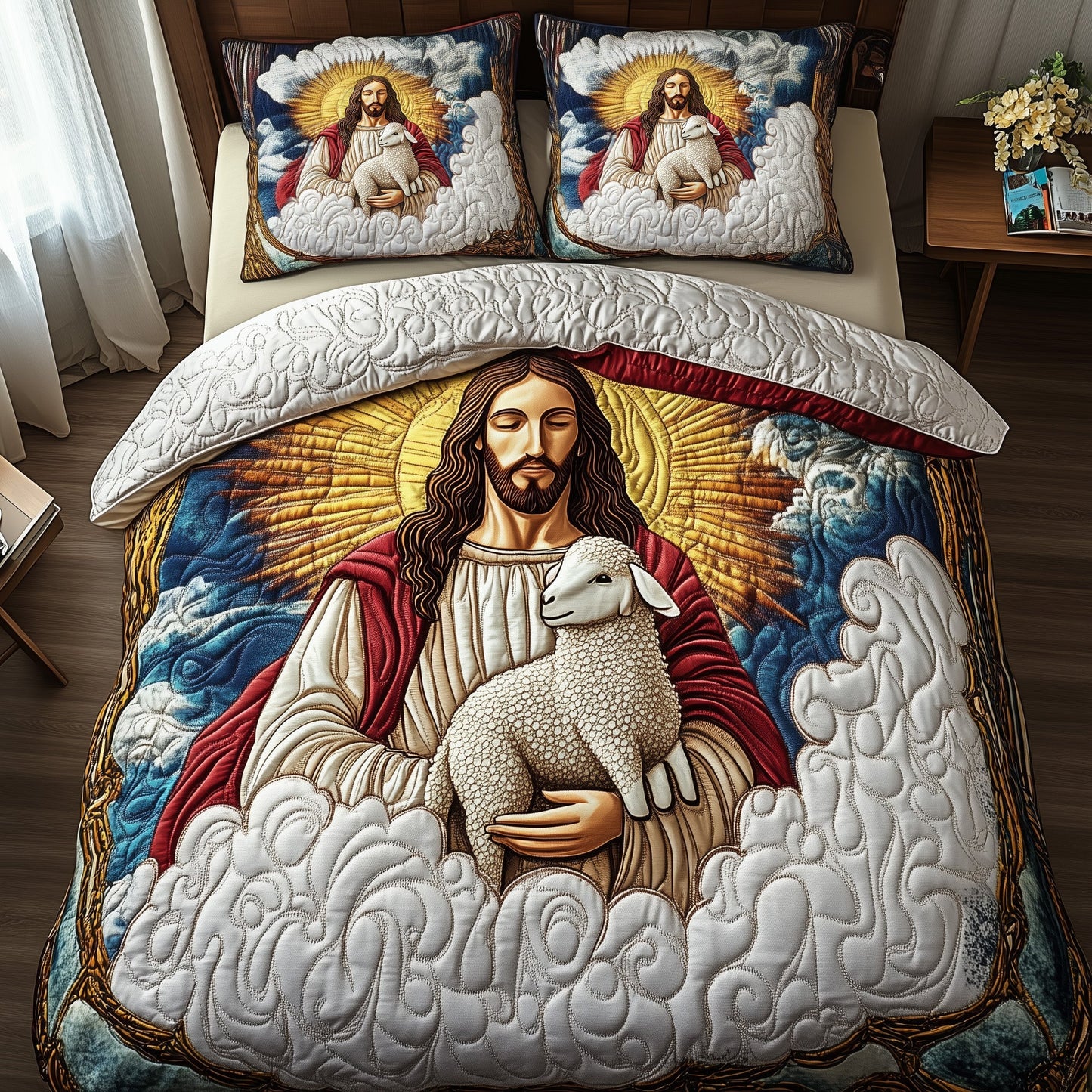 Divine Protection 3-Piece Quilted Bedding Set GFTOAB4852