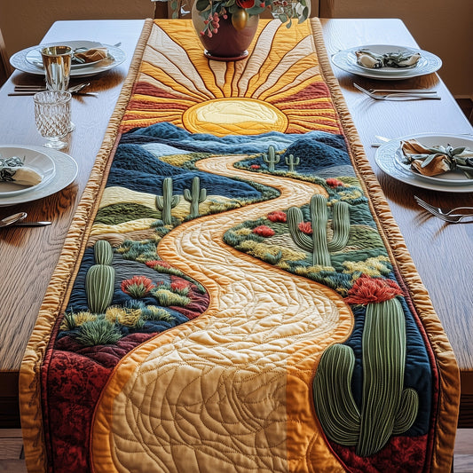 Sunlit Cactus Trail Quilted Table Runner GFTOAB4867