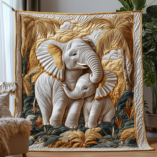 Mother Love Elephant Quilted Blanket GFTOAB4981