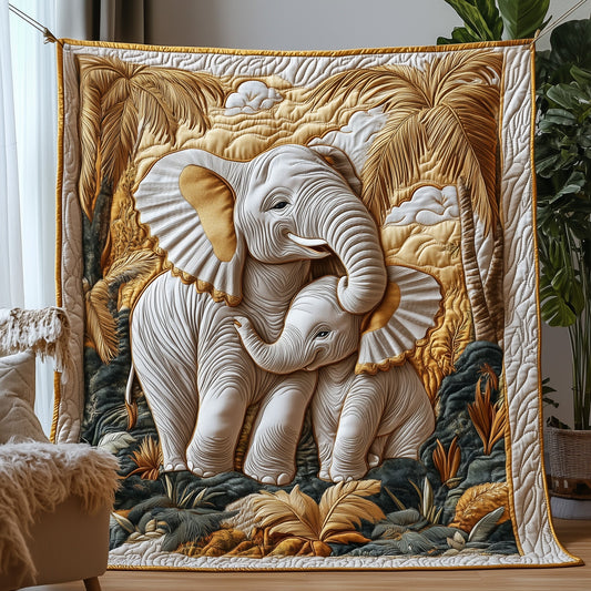 Mother Love Elephant Quilted Blanket GFTOAB4981