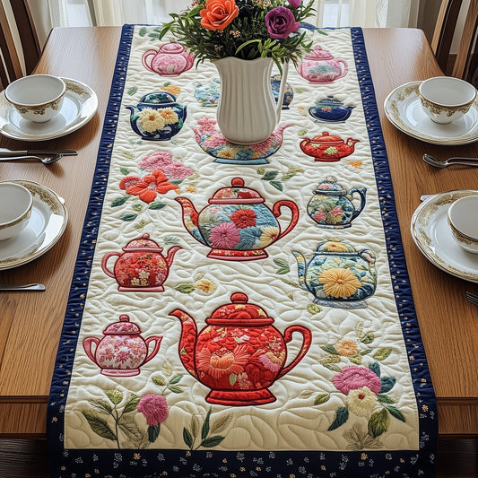 Tea in Full Bloom Quilted Table Runner GFTOAB4984