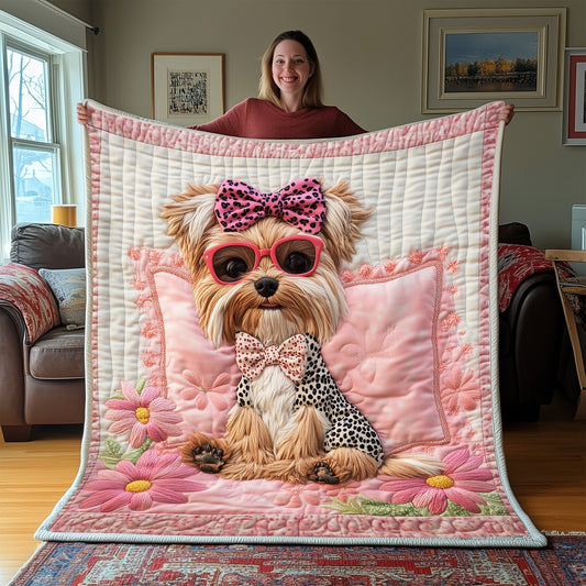 Yorkshire Terrier Quilted Blanket GFTOAB5074