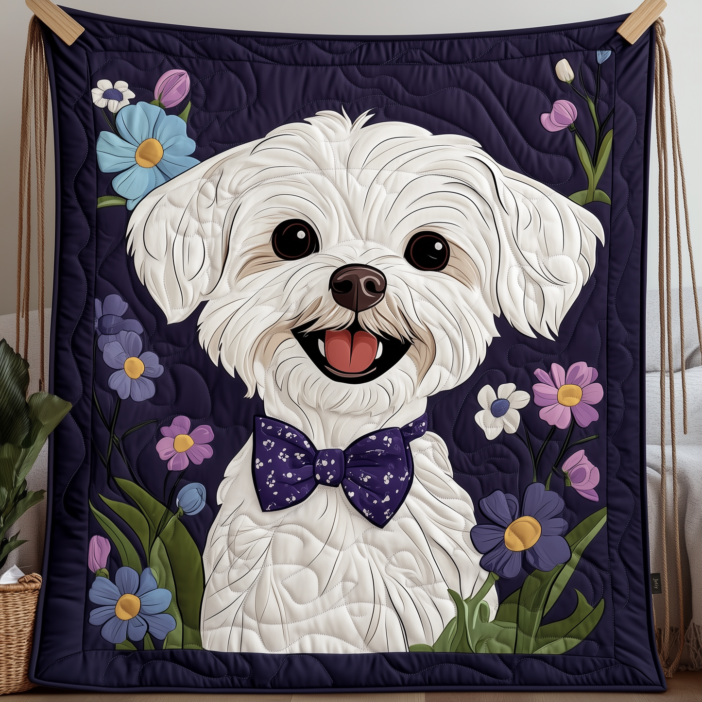 Maltese Quilted Blanket GFTOAB543