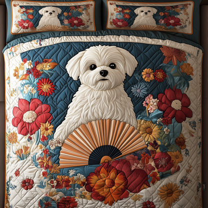 Maltese 3-Piece Quilted Bedding Set GFTOAB567