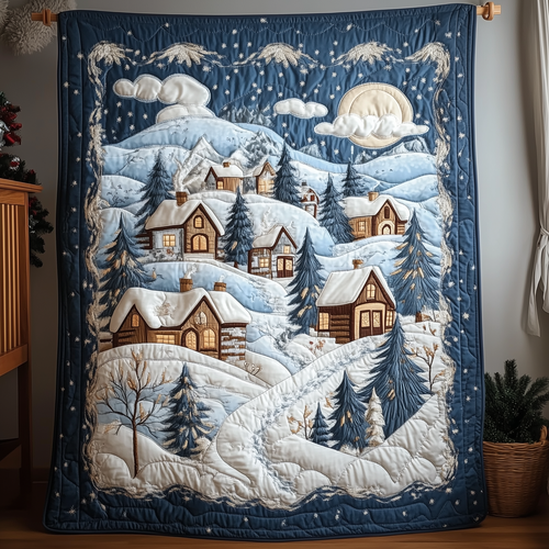 Christmas Village Quilted Blanket GFTOAB995