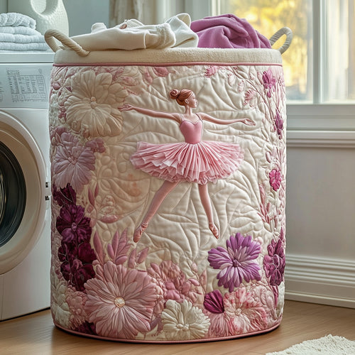 Elegant Ballerina Quilted Laundry Basket GFTOHD10074