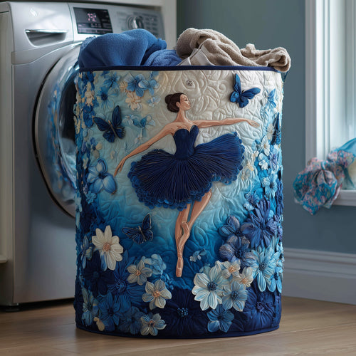 Elegant Ballerina Quilted Laundry Basket GFTOHD10085