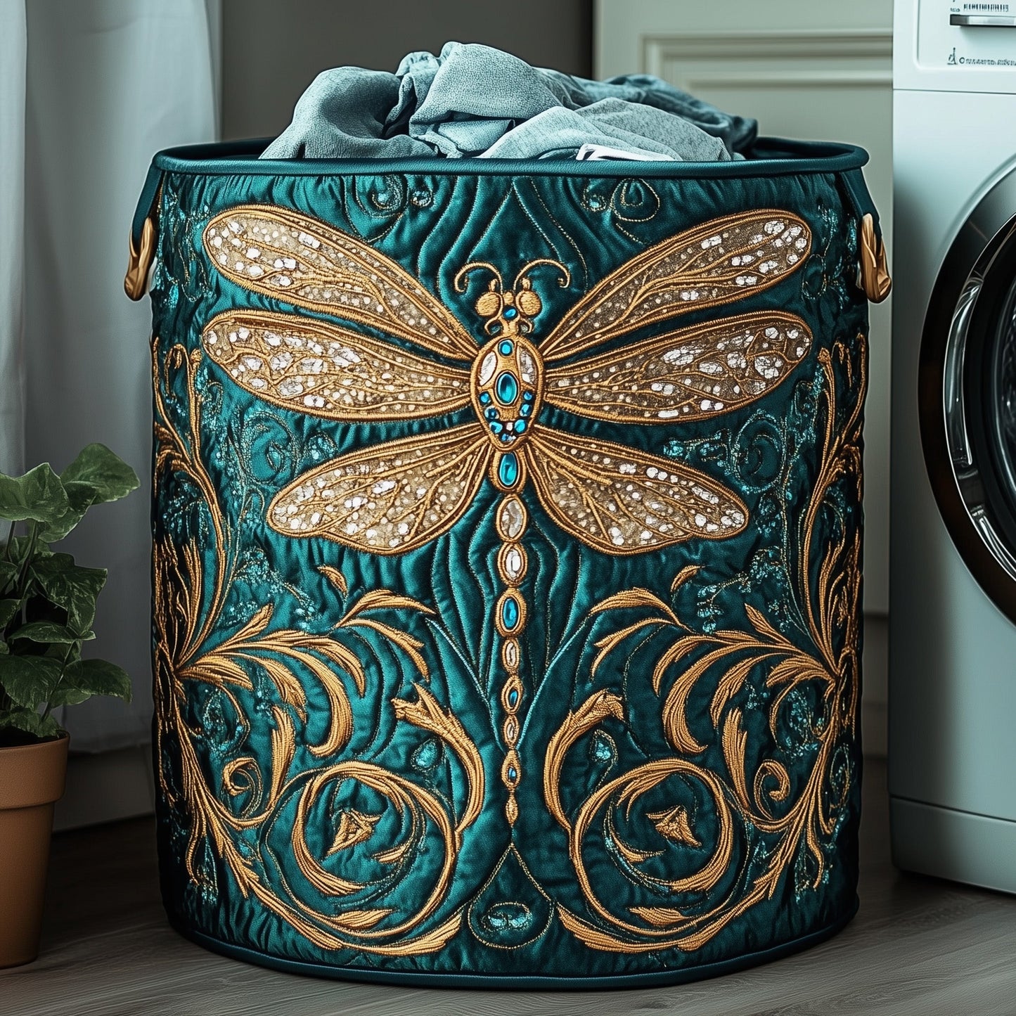 Elegant Dragonfly Quilted Laundry Basket GFTOHD10237