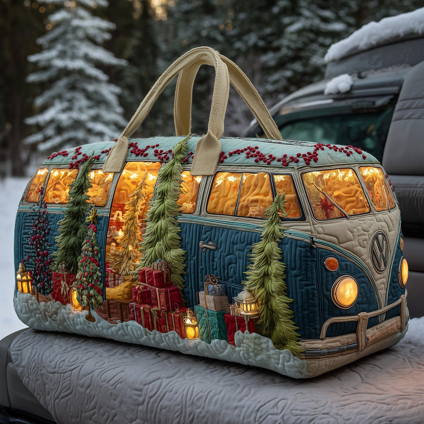 Christmas Van Quilted Duffle Bag GFTOHD10244