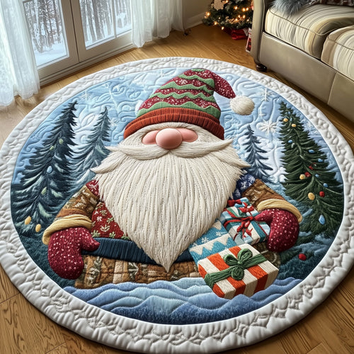 Winter Gnomes Quilted Round Mat GFTOHD10511