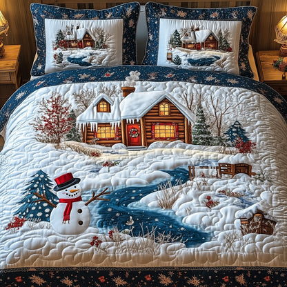 Snowy Farm 3-Piece Quilted Bedding Set GFTOHD10544