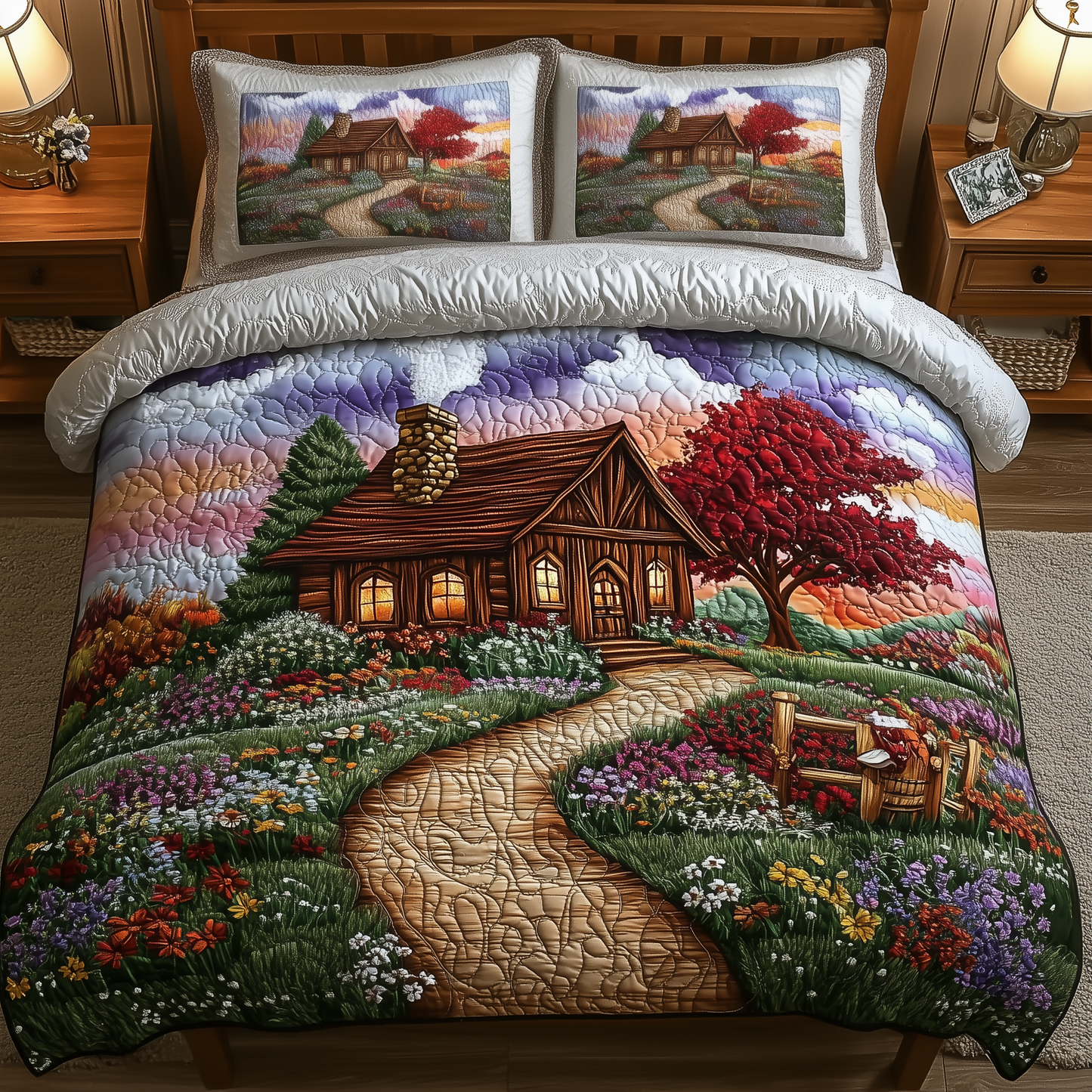 Sunset Serenity Homestead 3-Piece Quilted Bedding Set GFTOHD1057