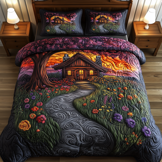 Sunset Serenity Homestead 3-Piece Quilted Bedding Set GFTOHD1059