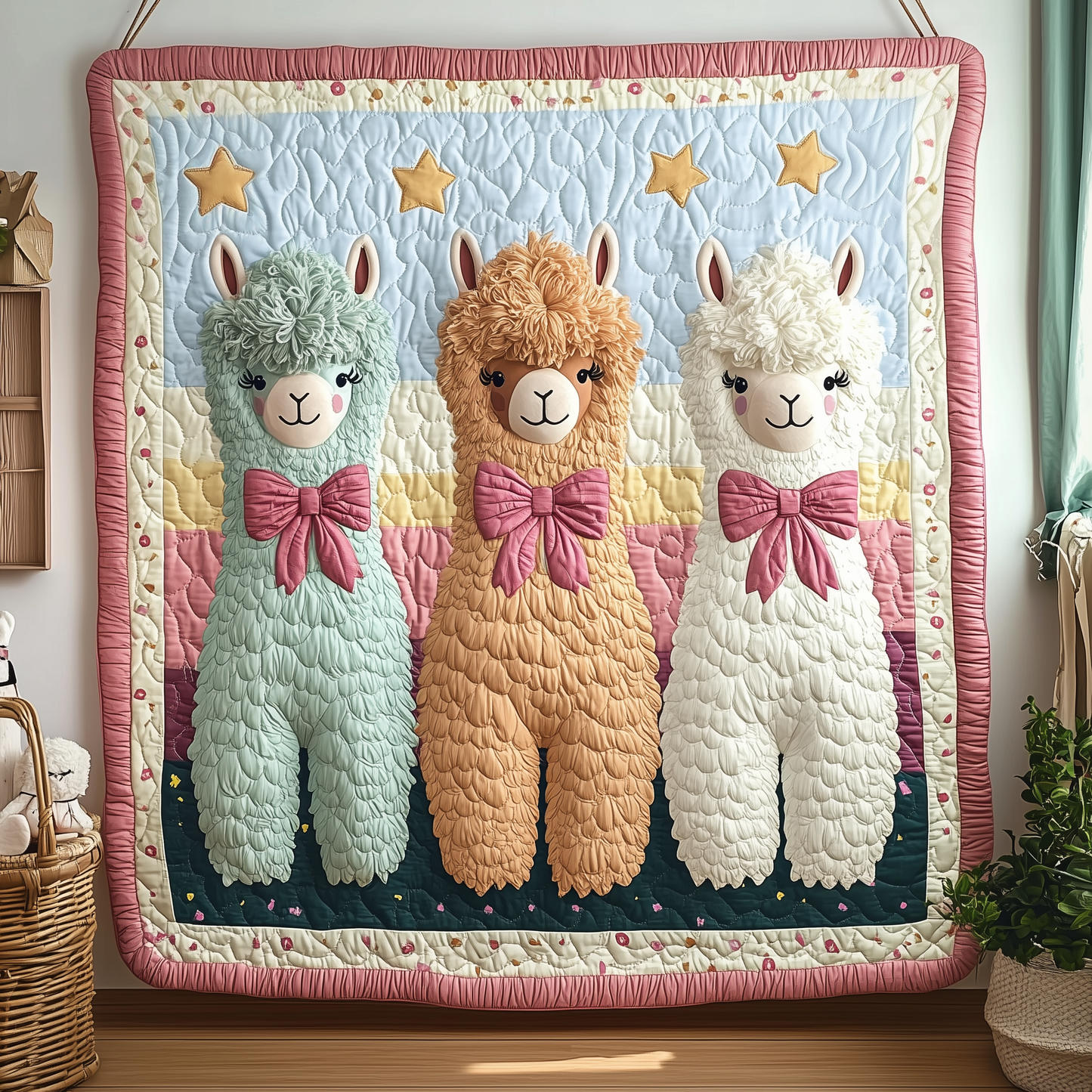 Lovely Baby Alpaca Quilted Blanket GFTOHD1068