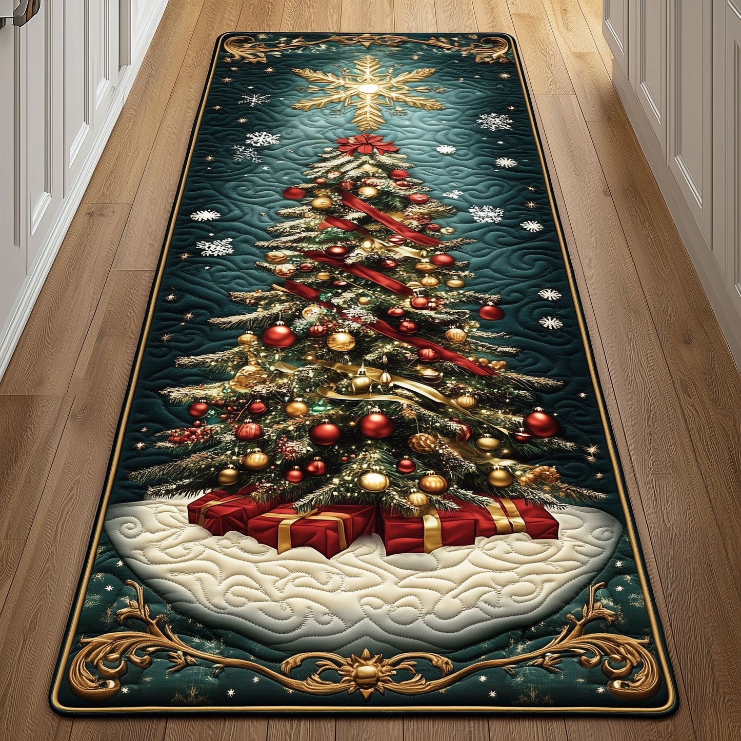 Winter PIne Tree Runner Rug GFTOHD10883